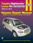 TOYOTA HIGHLANDER, LEXUS RX 300, LEXUS RX 330, LEXUS RX350 - instrukcja Haynes